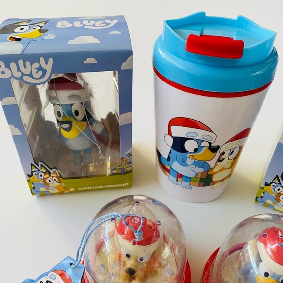 Bluey | Christmas Bundle Bingo Bluey Ornaments Santa Hat Figures Tumbler… - Picture 5 of 5